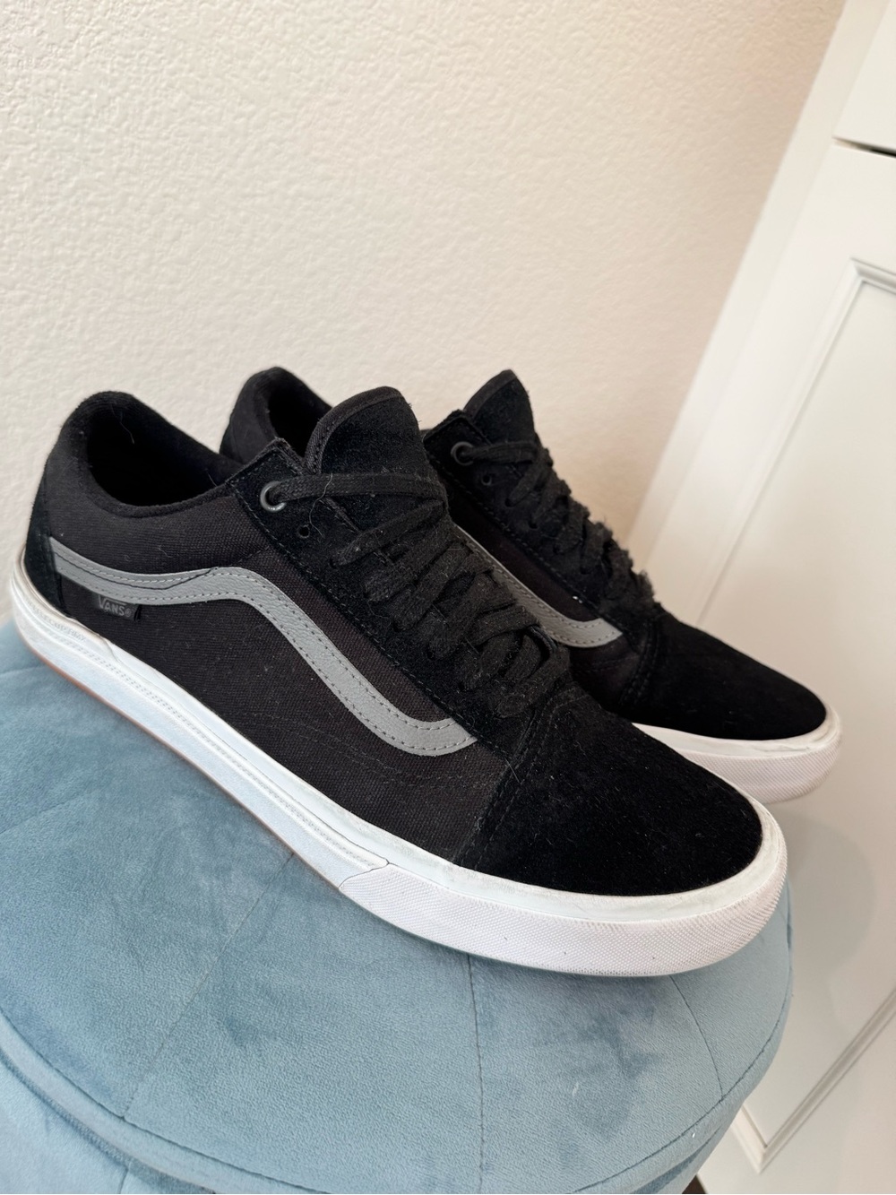Vans Old Skool Black & White Sneakers BMX With Pop Cush